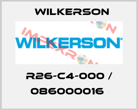 R26-C4-000 / 086000016  Wilkerson