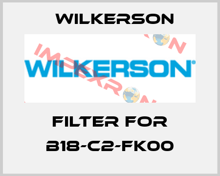 Filter for B18-C2-FK00 Wilkerson