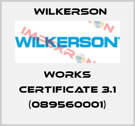 Works certificate 3.1 (089560001) Wilkerson