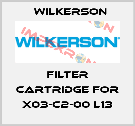 Filter cartridge for X03-C2-00 L13 Wilkerson