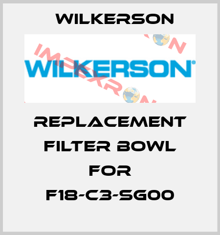 Replacement filter bowl for F18-C3-SG00 Wilkerson